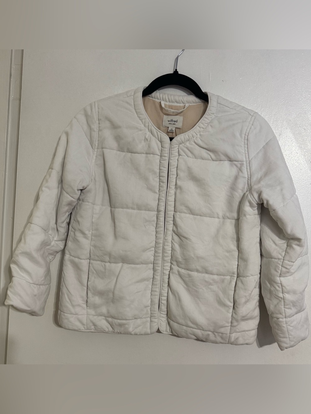 Wilfred White Quilted Lightweight Jacket Size XS